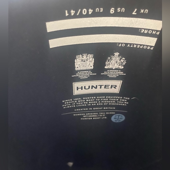 ☔️Hunter Original Tall Gloss Buckle Strap Rain Boots, New, authentic, Size9☔️ - Picture 7 of 11